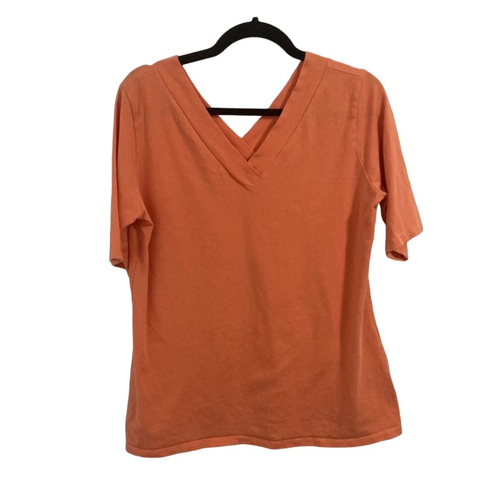 Mod Bod v-neck elbow sleeve soft stretchy top size 2X basic layering everyday